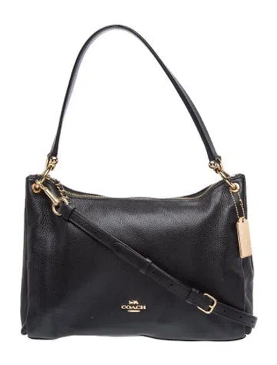 Pre-owned Coach Leather Top Handle Bag In Black