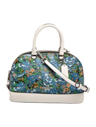 Pre-owned Coach Leather Top Handle Bag In Blue