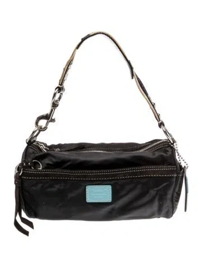 Pre-owned Coach Leather Top Handle Bag In Blue