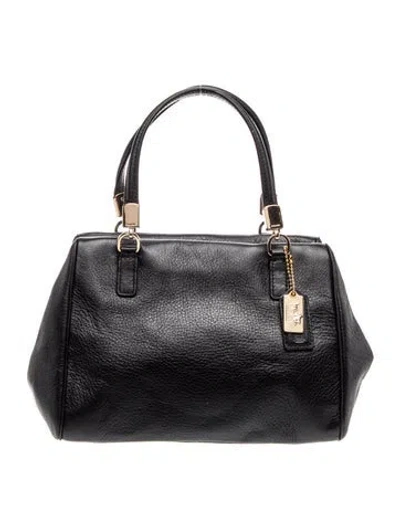 Pre-owned Coach Leather Top Handle Bag In Blue