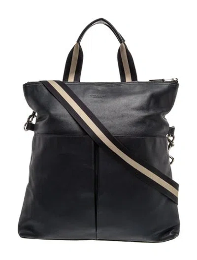 Pre-owned Coach Leather Top Handle Bag In Blue