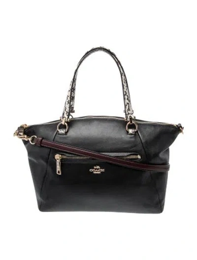 Pre-owned Coach Leather Top Handle Bag In Blue