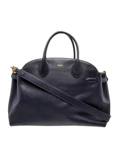 Pre-owned Coach Leather Top Handle Bag In Blue