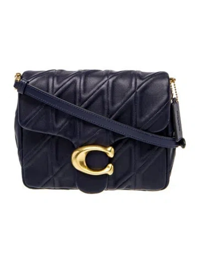 Pre-owned Coach Leather Top Handle Bag In Blue