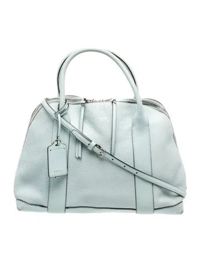 Pre-owned Coach Leather Top Handle Bag In Blue