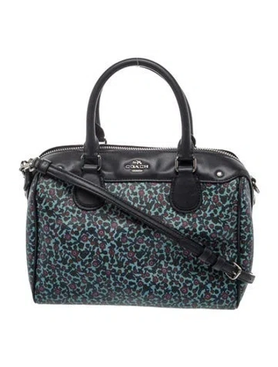 Pre-owned Coach Leather Top Handle Bag In Blue