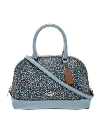 Pre-owned Coach Leather Top Handle Bag In Blue