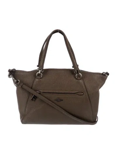Pre-owned Coach Leather Top Handle Bag In Brown