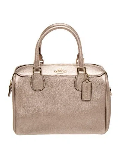 Pre-owned Coach Leather Top Handle Bag In Brown
