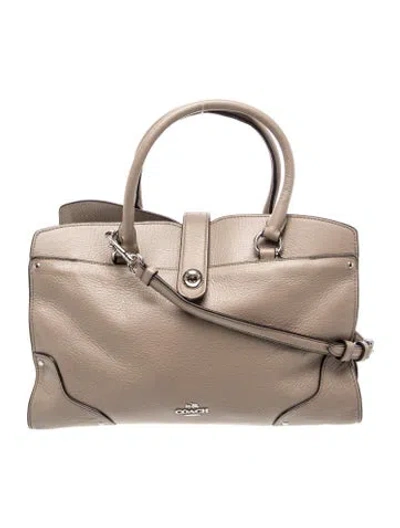 Pre-owned Coach Leather Top Handle Bag In Brown