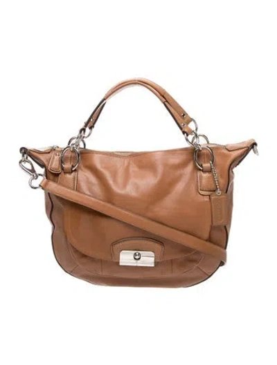 Pre-owned Coach Leather Top Handle Bag In Brown
