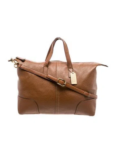 Pre-owned Coach Leather Top Handle Bag In Brown