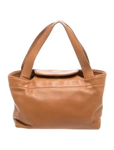 Pre-owned Coach Leather Top Handle Bag In Brown