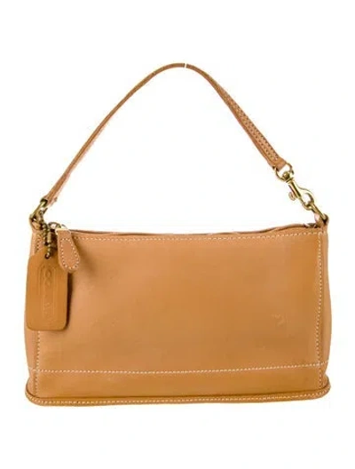 Pre-owned Coach Leather Top Handle Bag In Brown