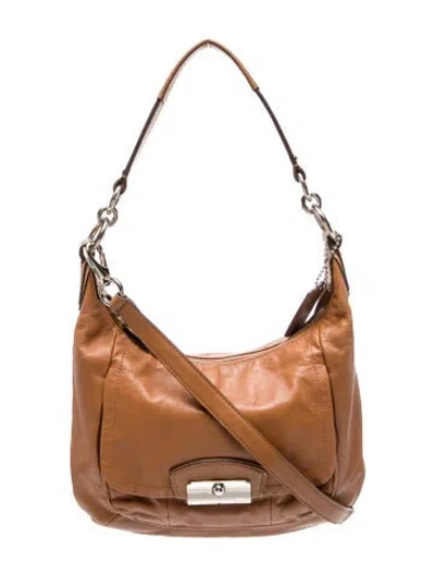 Pre-owned Coach Leather Top Handle Bag In Brown
