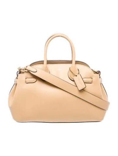 Pre-owned Coach Leather Top Handle Bag In Brown