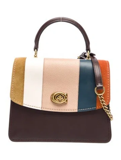 Pre-owned Coach Leather Top Handle Bag In Brown