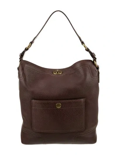 Pre-owned Coach Leather Top Handle Bag In Brown