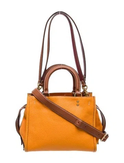 Pre-owned Coach Leather Top Handle Bag In Brown
