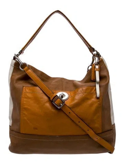 Pre-owned Coach Leather Top Handle Bag In Brown