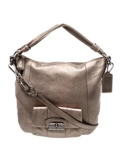 Pre-owned Coach Leather Top Handle Bag In Brown