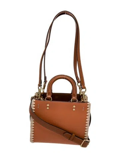 Pre-owned Coach Leather Top Handle Bag In Brown