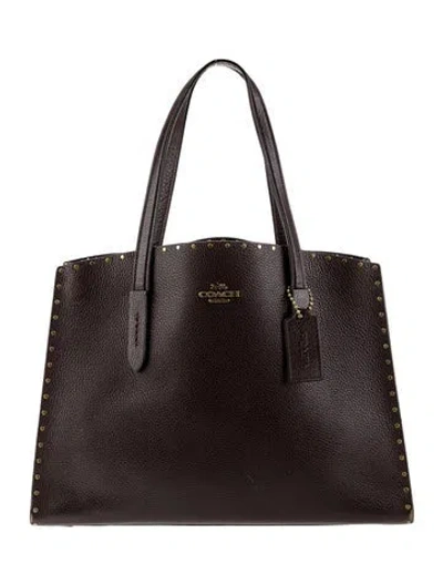 Pre-owned Coach Leather Top Handle Bag In Brown