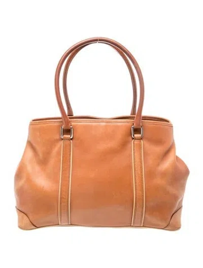 Pre-owned Coach Leather Top Handle Bag In Brown