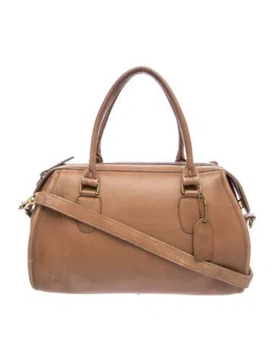 Pre-owned Coach Leather Top Handle Bag In Brown