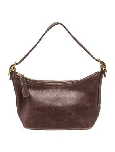 Pre-owned Coach Leather Top Handle Bag In Brown