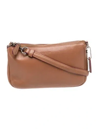 Pre-owned Coach Leather Top Handle Bag In Brown