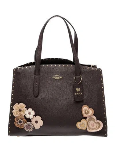 Pre-owned Coach Leather Top Handle Bag In Brown