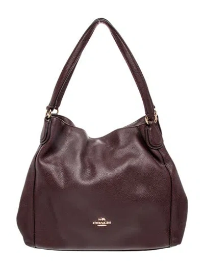 Pre-owned Coach Leather Top Handle Bag In Brown