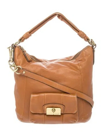Pre-owned Coach Leather Top Handle Bag In Brown