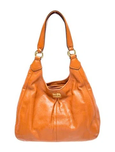 Pre-owned Coach Leather Top Handle Bag In Brown