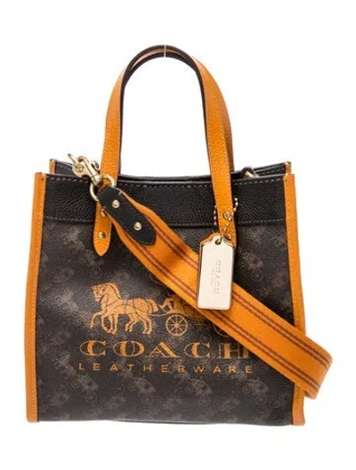 Pre-owned Coach Leather Top Handle Bag In Brown