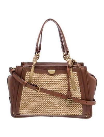 Pre-owned Coach Leather Top Handle Bag In Brown