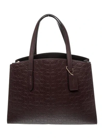 Pre-owned Coach Leather Top Handle Bag In Brown
