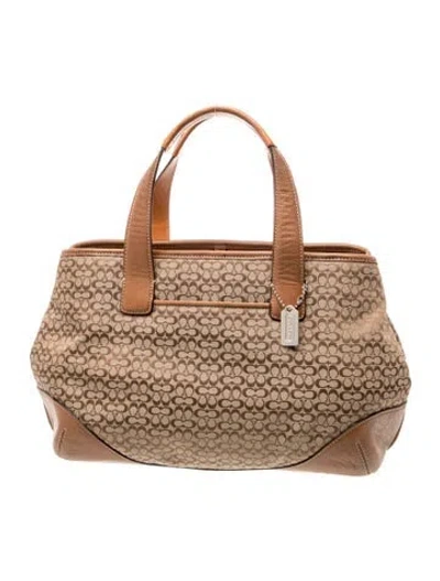 Pre-owned Coach Leather Top Handle Bag In Brown