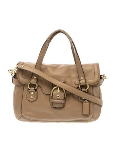 Pre-owned Coach Leather Top Handle Bag In Brown