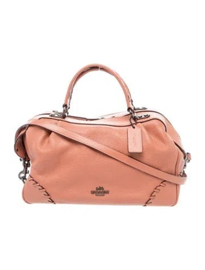 Pre-owned Coach Leather Top Handle Bag In Brown