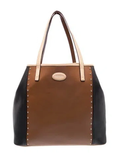 Pre-owned Coach Leather Top Handle Bag In Brown
