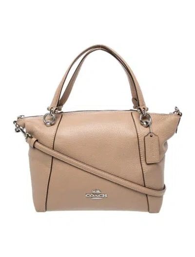 Pre-owned Coach Leather Top Handle Bag In Brown