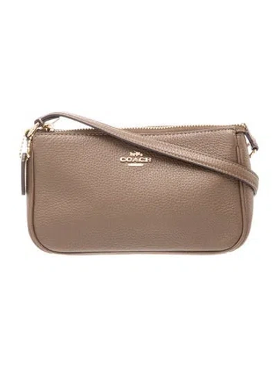 Pre-owned Coach Leather Top Handle Bag In Brown