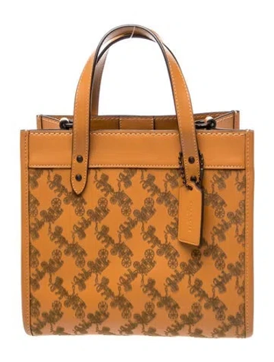 Pre-owned Coach Leather Top Handle Bag In Brown