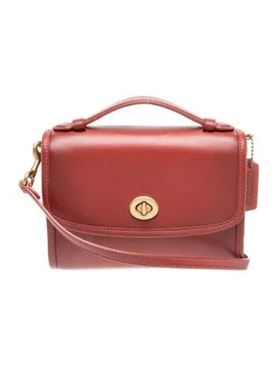 Pre-owned Coach Leather Top Handle Bag In Brown