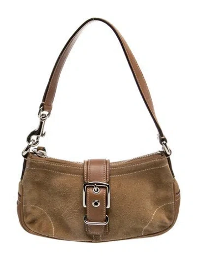 Pre-owned Coach Leather Top Handle Bag In Brown