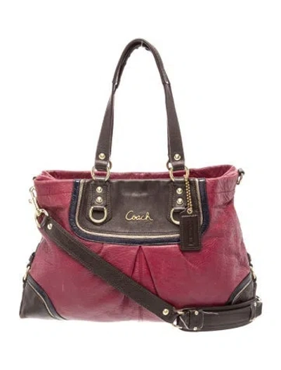 Pre-owned Coach Leather Top Handle Bag In Brown