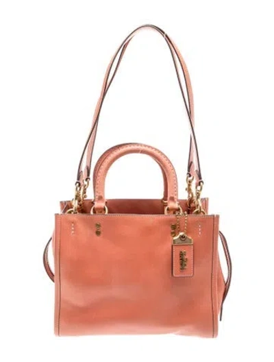 Pre-owned Coach Leather Top Handle Bag In Brown