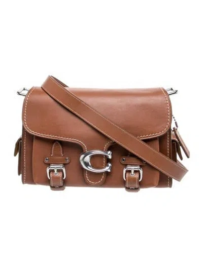 Pre-owned Coach Leather Top Handle Bag In Brown